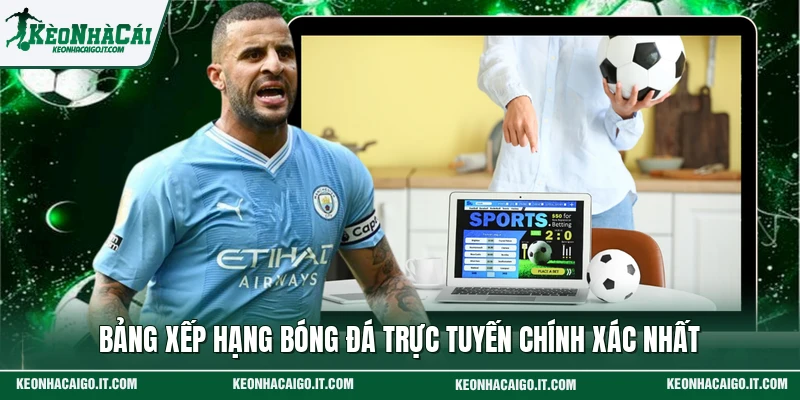 Bảng xếp hạng bóng đá trực tuyến chính xác nhất
