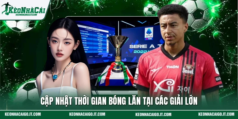 Cập nhật thời gian bóng lăn tại các giải lớn